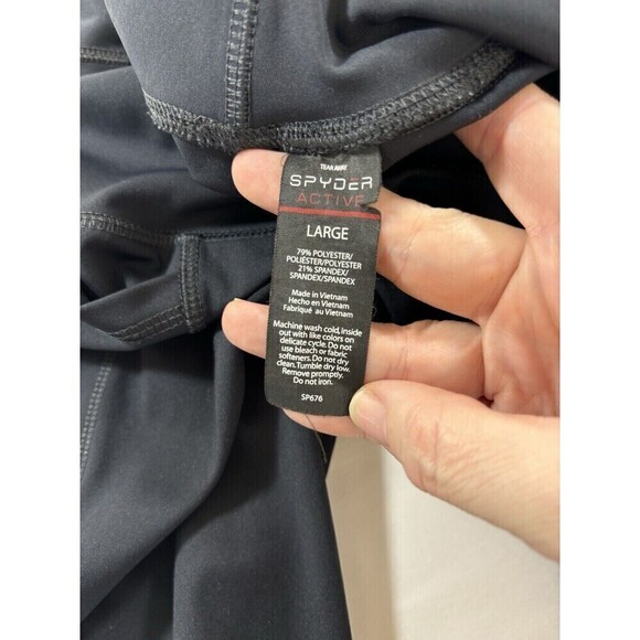 Spyder Leggings Black Large Pockets Large Logo on Leg - Picture 6 of 11